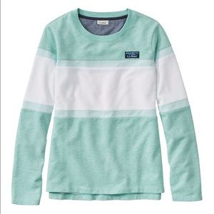 NWT L.L. Bean Women's Soft Cotton Rugby, Stripe long sleeve shirt 🌊